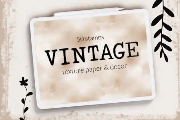 Vintage Texture Paper Brushes Typewriter
