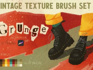 vintage textured brushes. set 2. grunge (3) 42164
