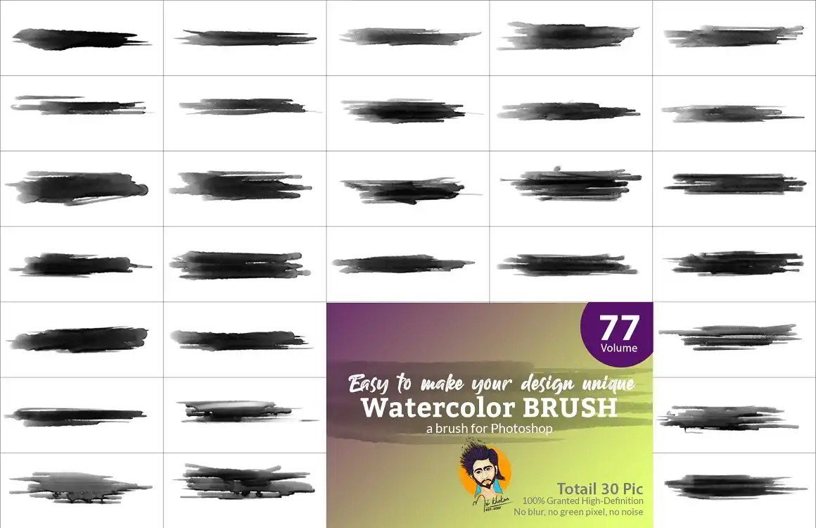 Watercolor Brush Bundle Vl 05 5 watercolor brush bundle vl 05 (11) 39594