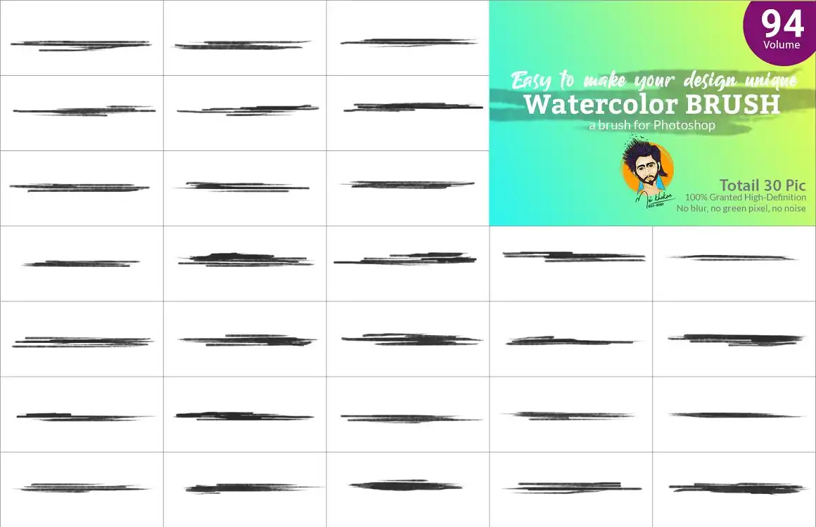 Watercolor Brush Bundle Vl 05 11 watercolor brush bundle vl 05 (7) 38754