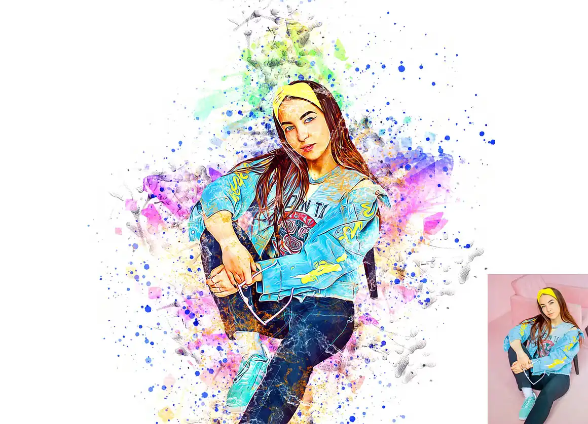 Watercolor Oil Paint PS Action 4 watercolor oil paint ps action03 42072