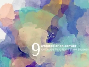 watercolor on canvas procreate brush set graphics 9972778 1 1 580x387 35602