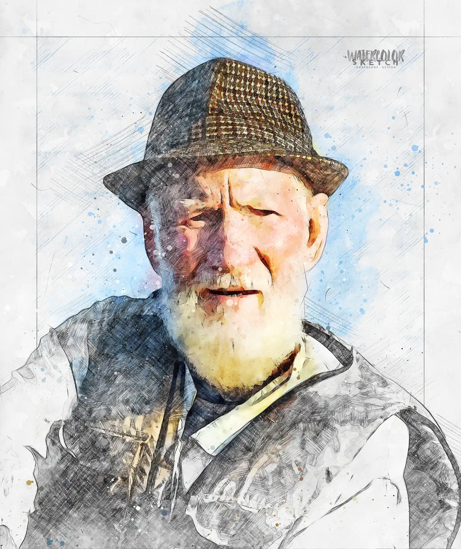Watercolor Sketch Photoshop Action 5 watercolor sketch photoshop action (1) 35264