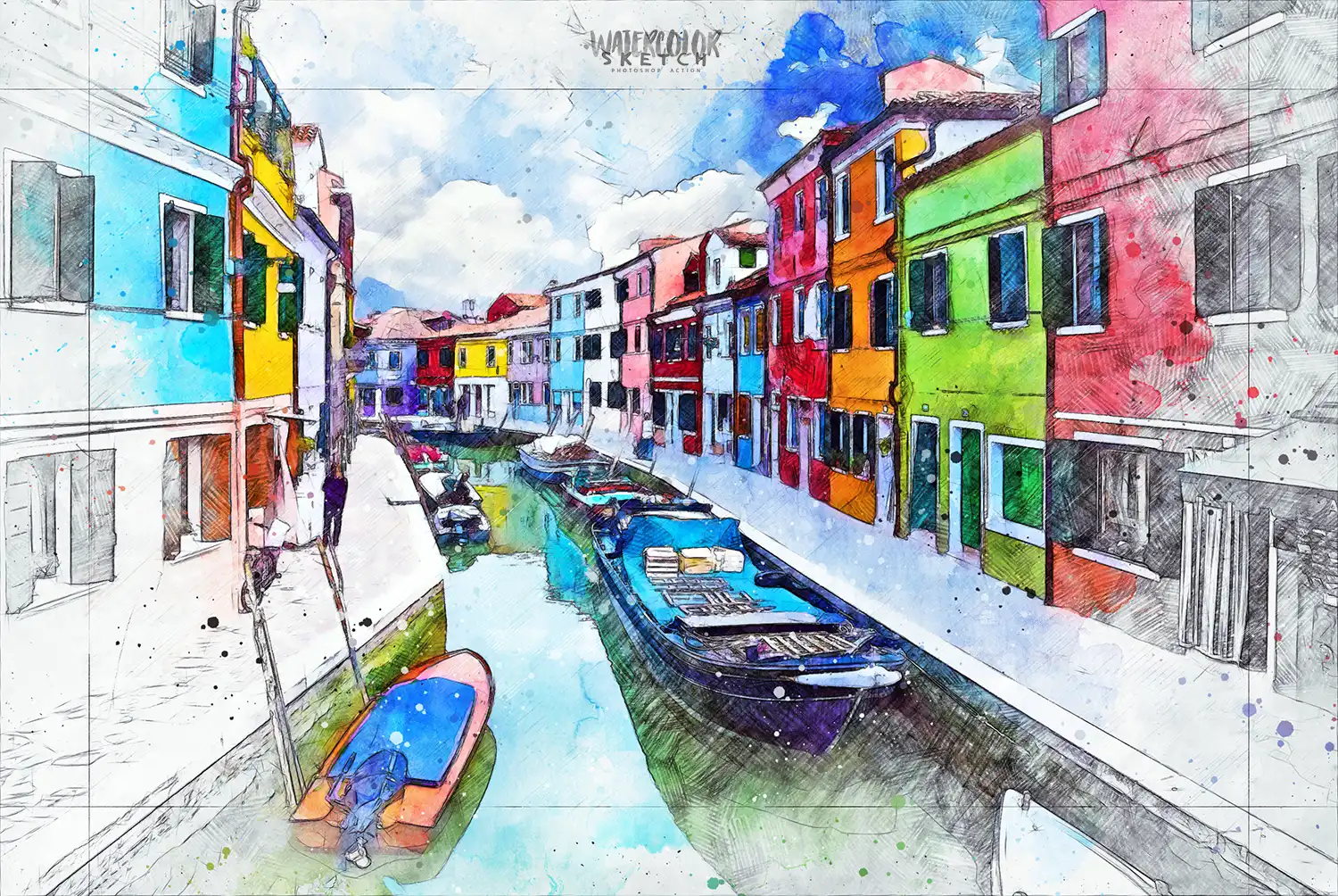 Watercolor Sketch Photoshop Action 6 watercolor sketch photoshop action (10) 35213