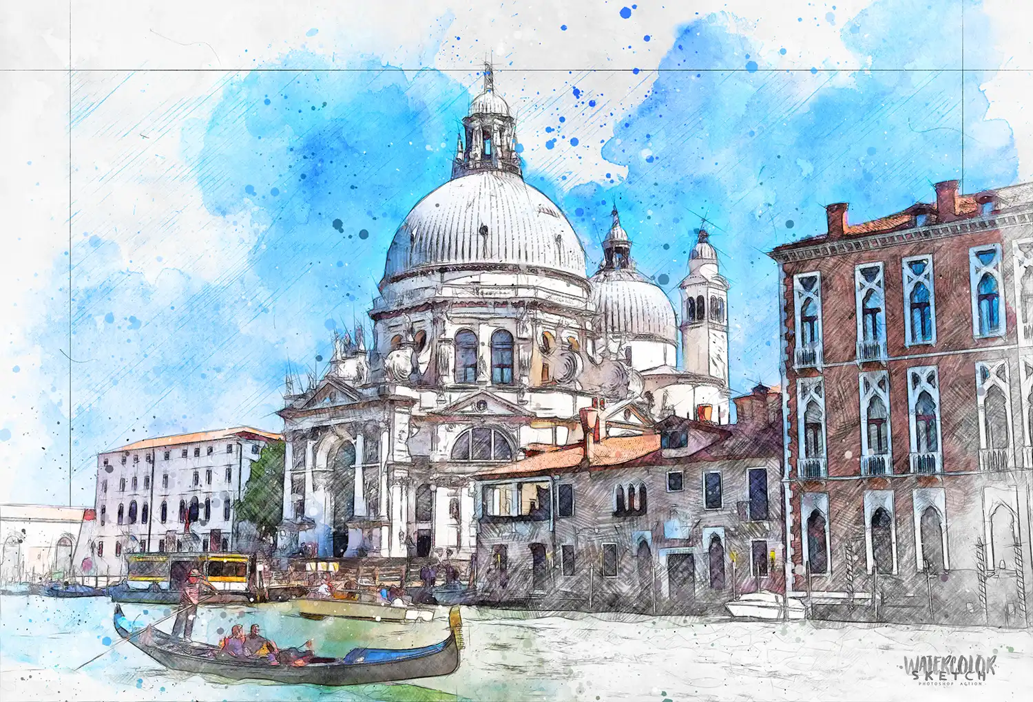 Watercolor Sketch Photoshop Action 8 watercolor sketch photoshop action (4) 35173