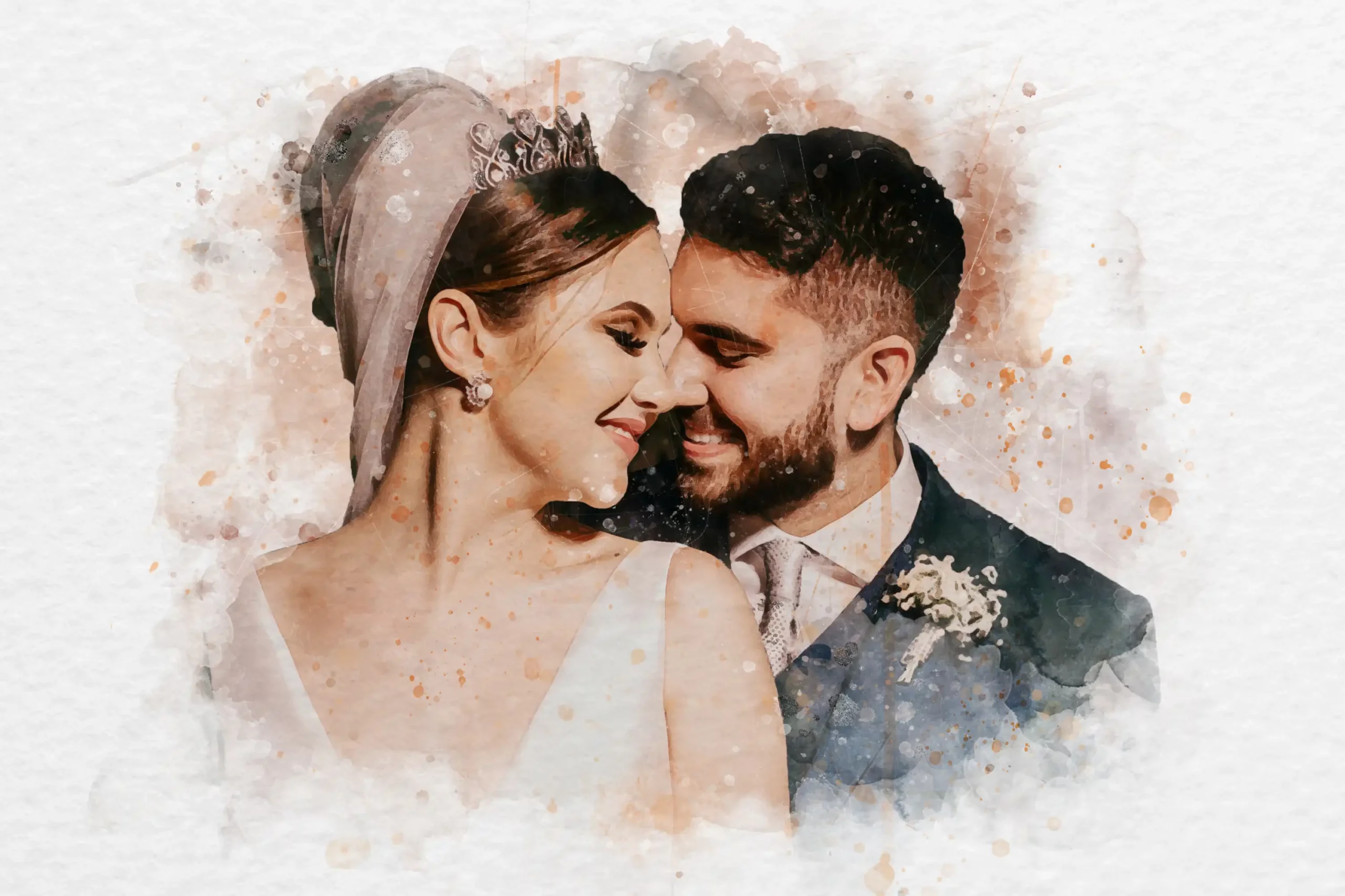 Watercolor Wedding Photo Effect