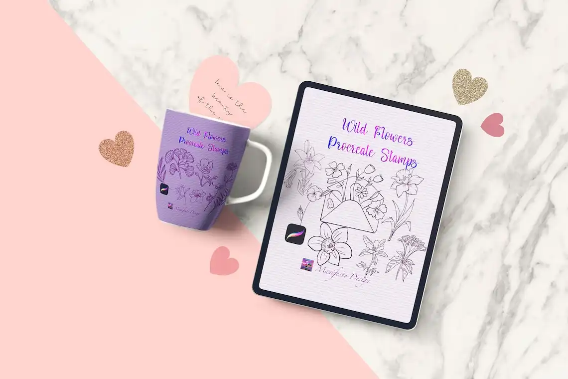 Wild Flower Stamps Procreate Bundle V 4 8 wild flower stamps procreate bundle v 4 (9) 39737