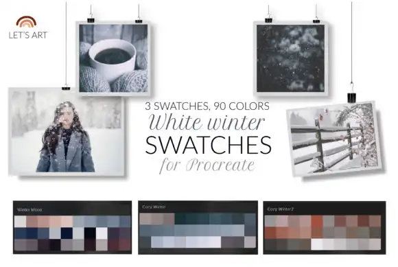 Winter Procreate Swatches, Color Palette