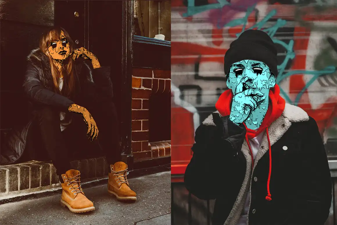 Zombie Grime Art Photoshop Action 9 zombie grime art photoshop action (16) 19365