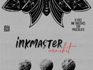 🩶 inkmaster minikit 9 free procreate brushes 45471