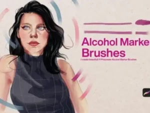 10 alcohol marker brushes procreate 48025