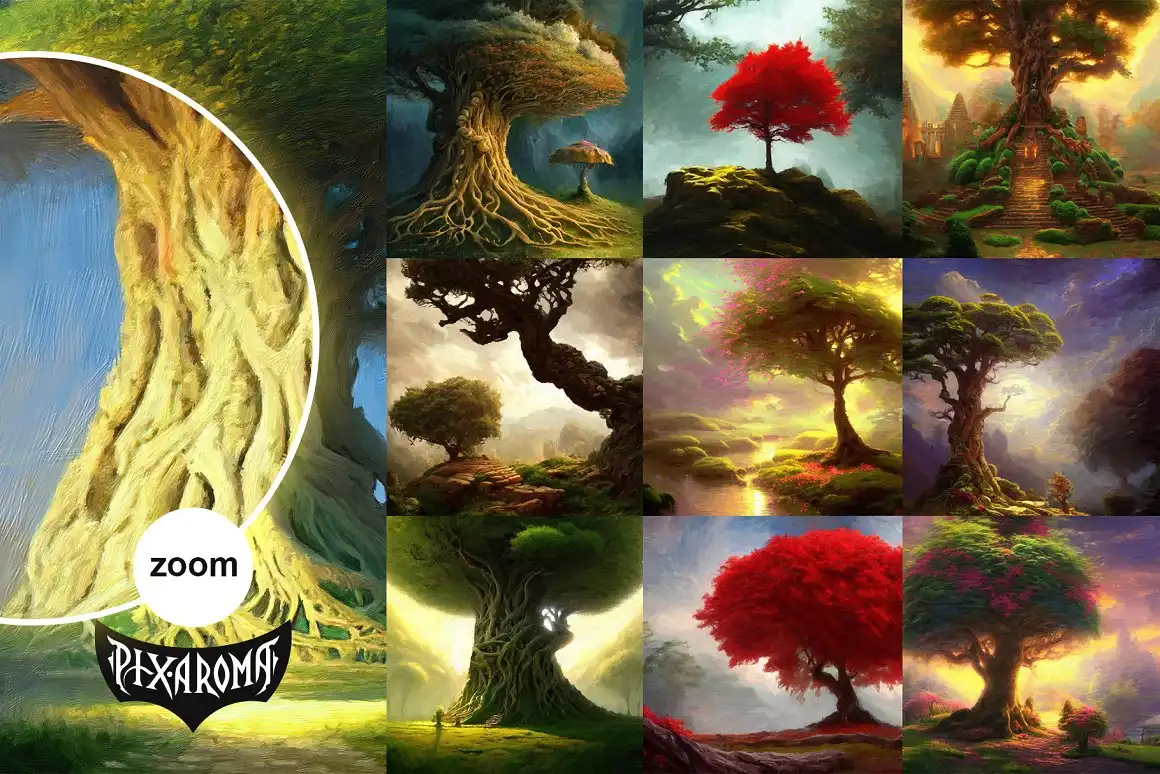 100 Fantasy Trees - Oil Painting Art 11 100 fantasy trees oil painting art (10) 49434
