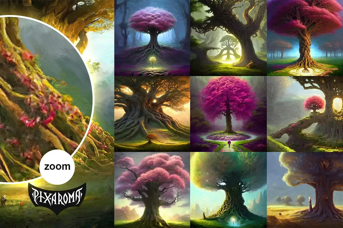 100 Fantasy Trees - Oil Painting Art 10 100 fantasy trees oil painting art (2) 49435