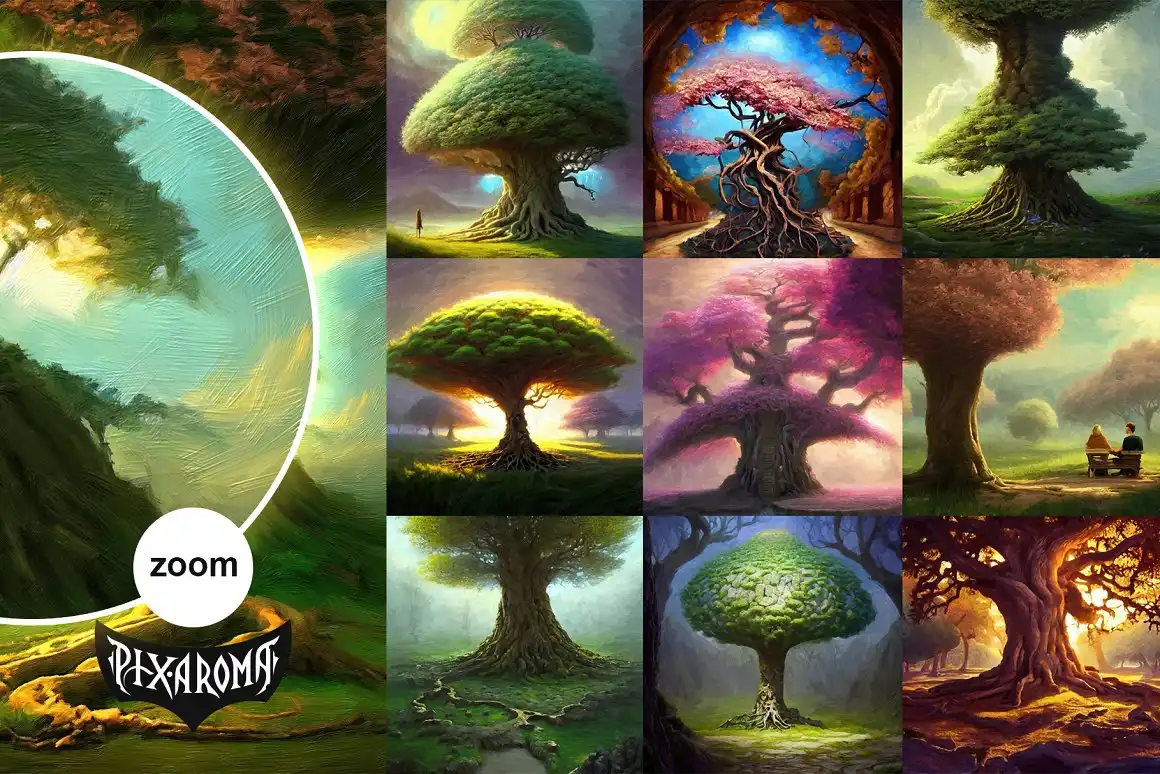 100 Fantasy Trees - Oil Painting Art 6 100 fantasy trees oil painting art (3) 49459