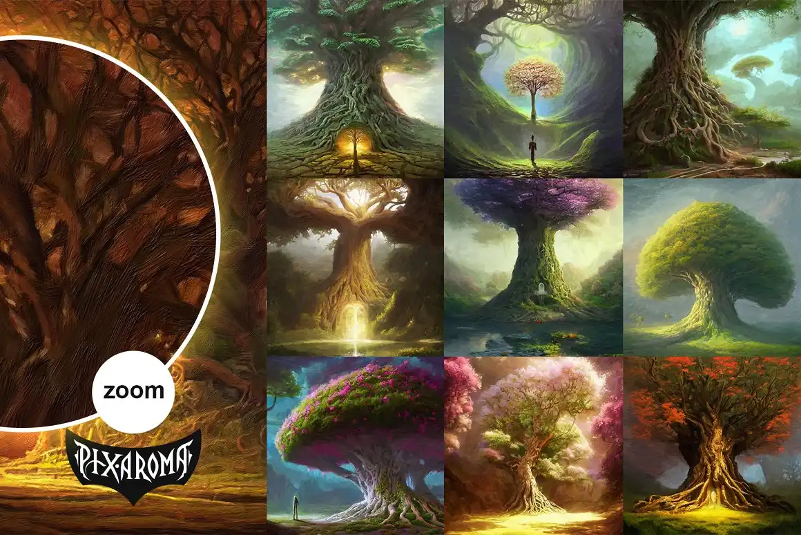 100 Fantasy Trees - Oil Painting Art 8 100 fantasy trees oil painting art (7) 49451