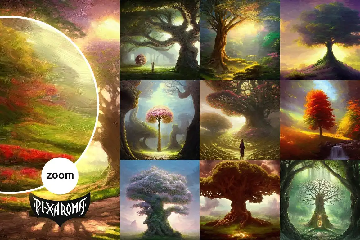 100 Fantasy Trees - Oil Painting Art 14 100 fantasy trees oil painting art (8) 49411