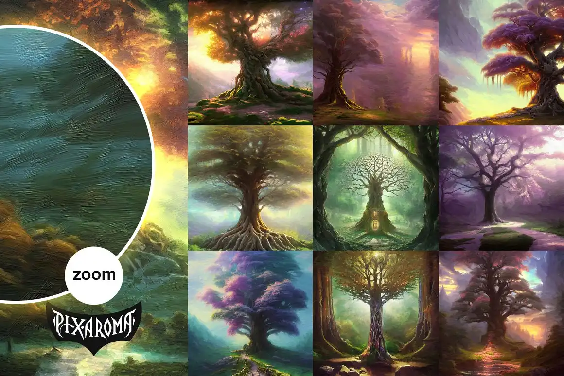 100 Fantasy Trees - Oil Painting Art 13 100 fantasy trees oil painting art (9) 49420