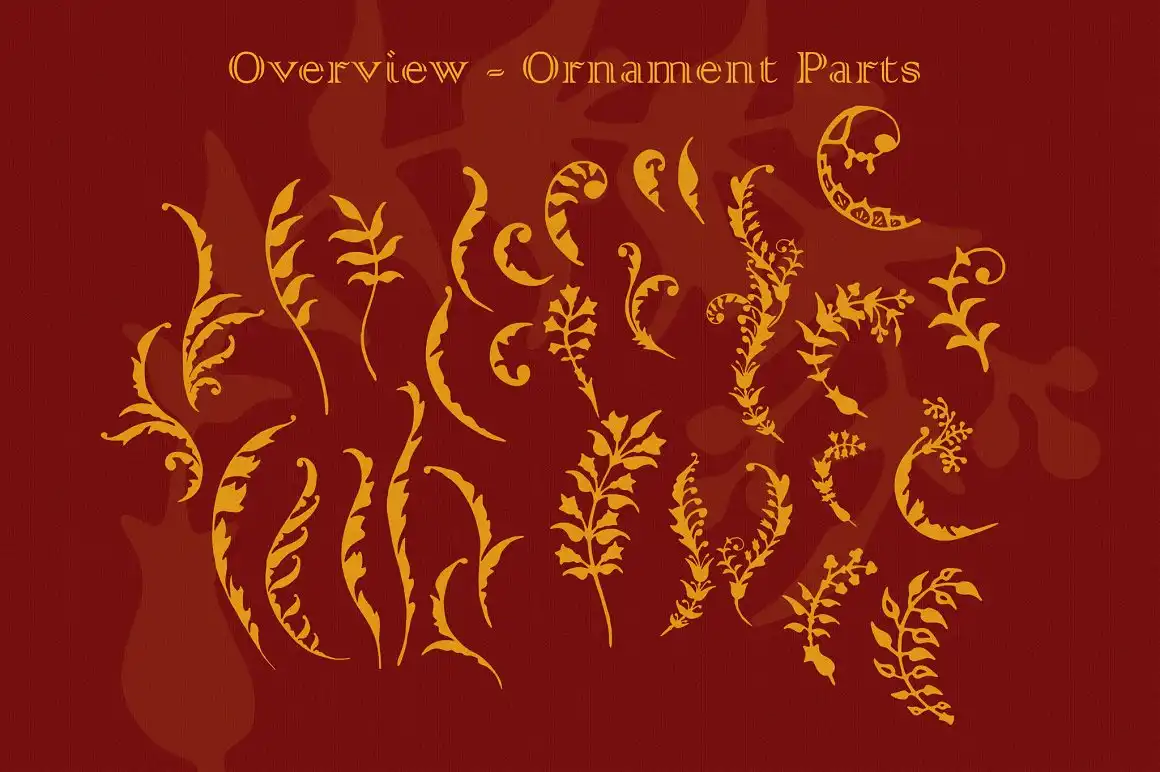 100 Retro Flower Ornaments 23 100 retro flower ornaments (1) 62092