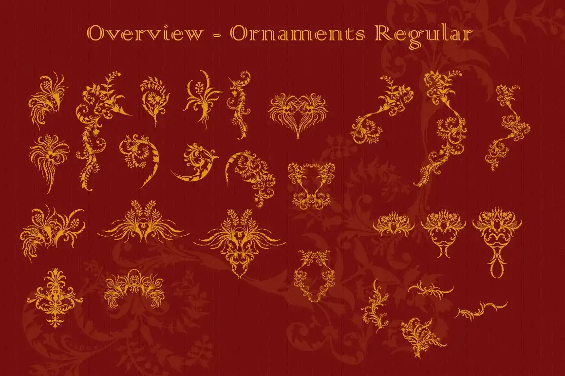 100 Retro Flower Ornaments 17 100 retro flower ornaments (2) 62122