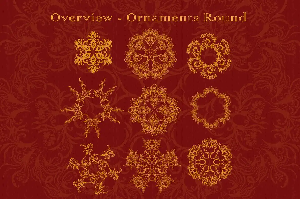 100 Retro Flower Ornaments 11 100 retro flower ornaments (5) 62172
