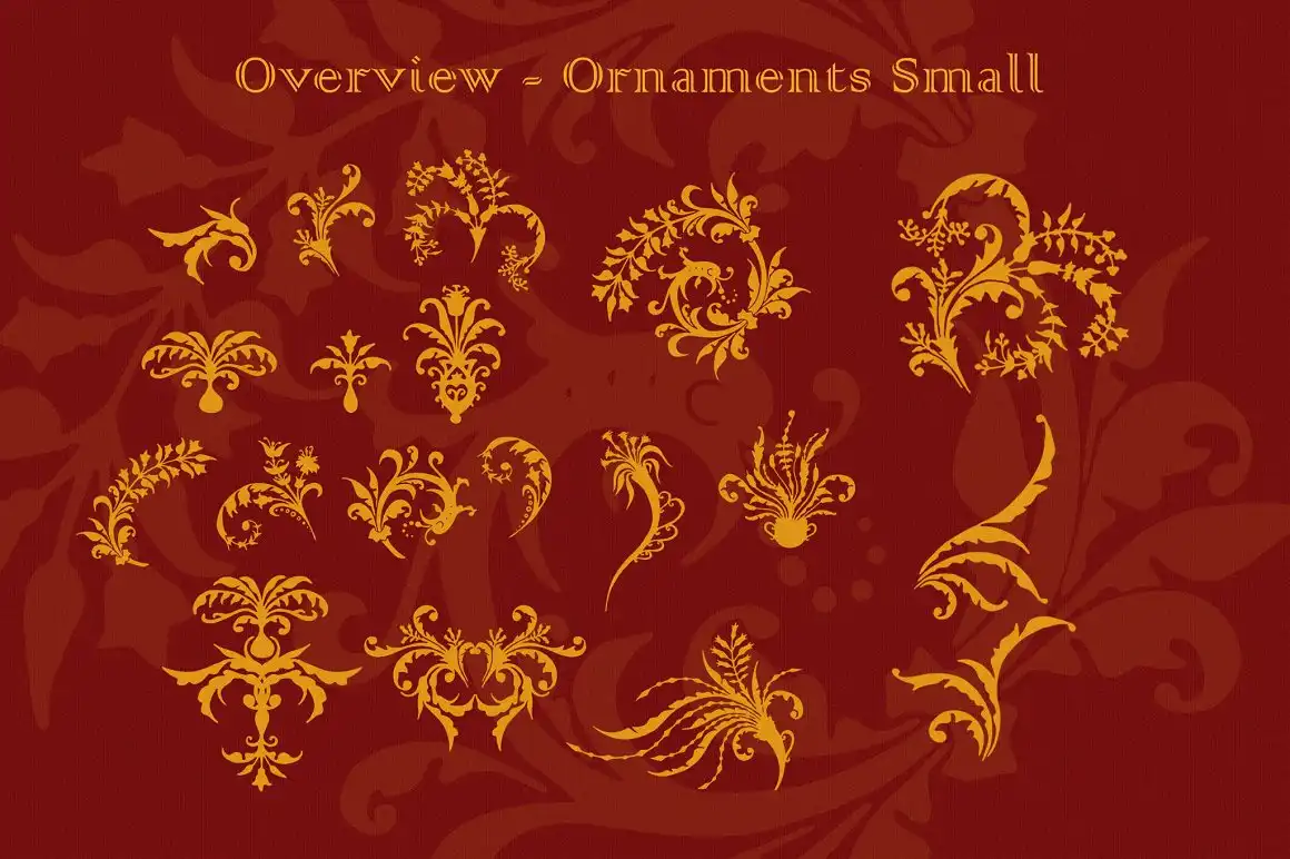 100 Retro Flower Ornaments 22 100 retro flower ornaments by xresch (4) 62109