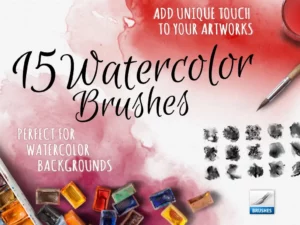 15 watercolor handmade brushes 54021