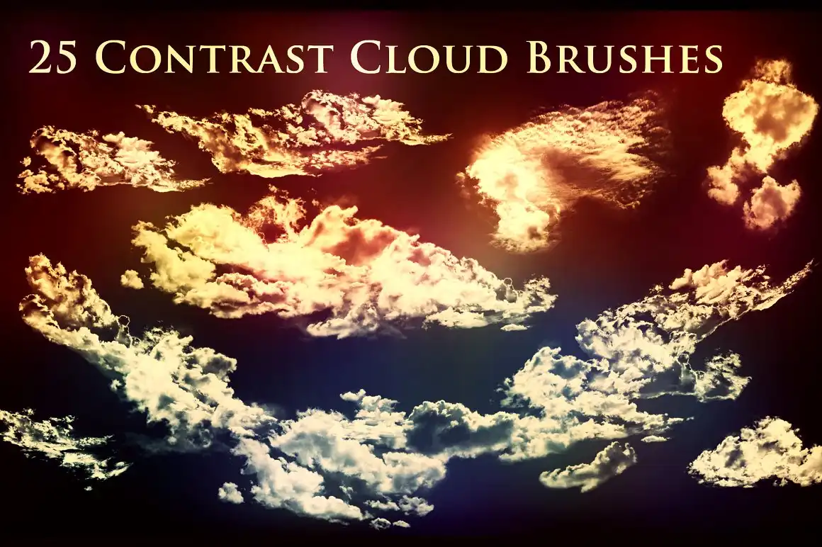 25 Contrast Cloud Brushes
