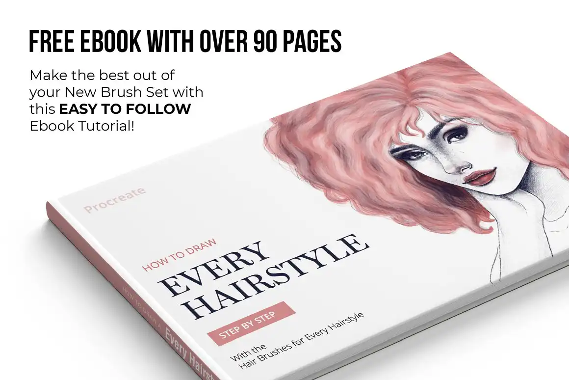 25 Hair Brushes for Every Hairstyle - Procreate 10 25 hair brushes for every hairstyle procreate (4) 50652