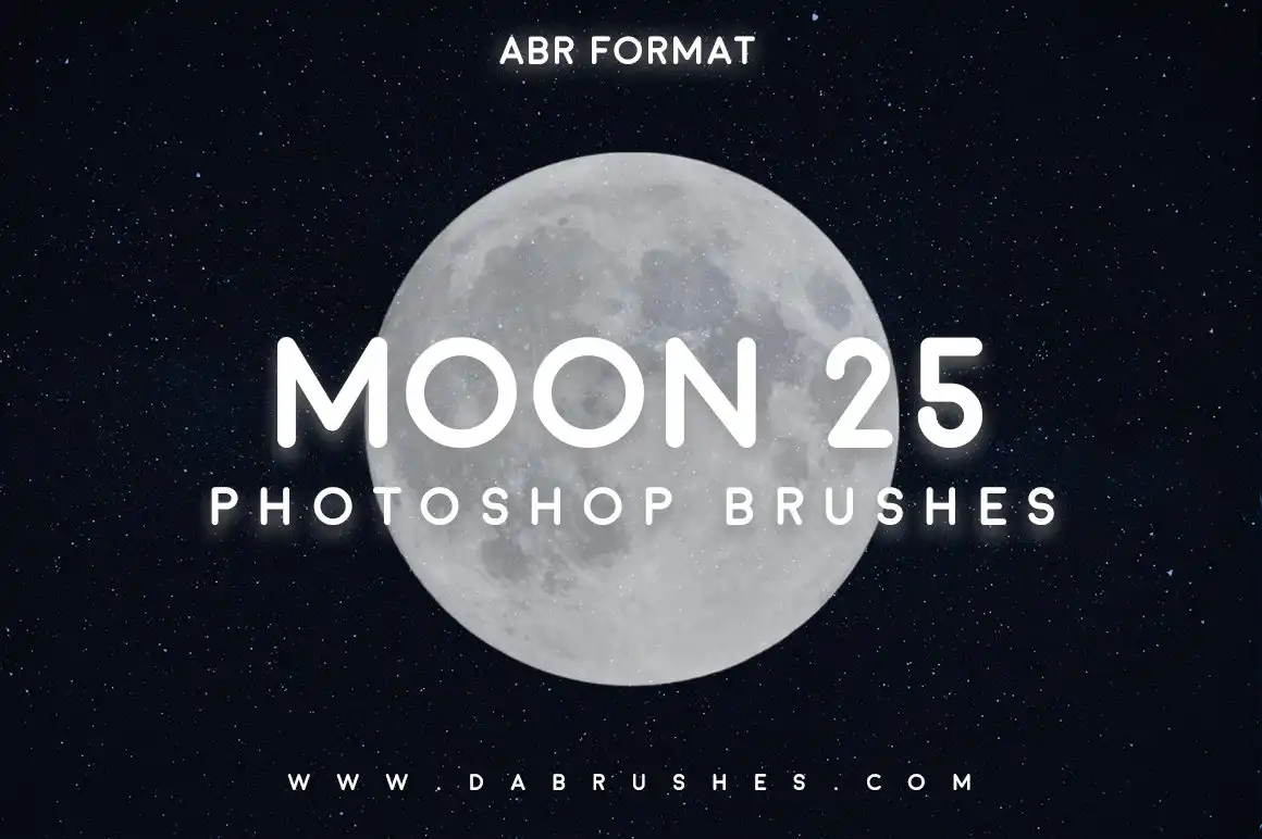 25 Moon Brushes For Photoshop