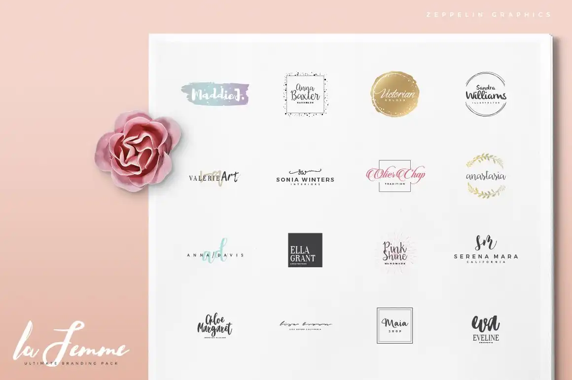 250 Feminine Logos Pack 16 250 feminine logos pack (17) 62950