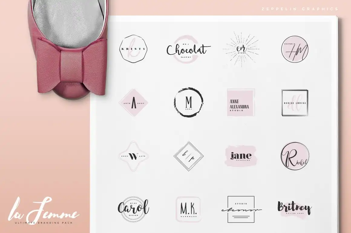 250 Feminine Logos Pack 8 250 feminine logos pack (5) 63025