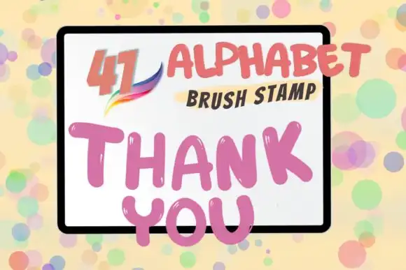 41 Alphabet Brush Stamp Procreate 4 41 alphabet brush stamp procreate graphics 25882654 3 580x387 47964