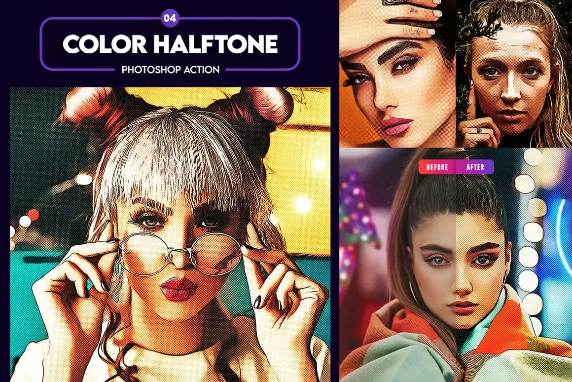 4in1 Cartoon & Vector Art Ps Action