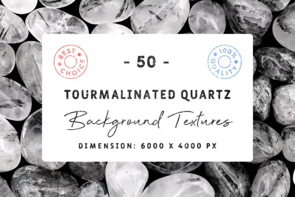50 Tourmalinated Quartz Background Texture Bundle