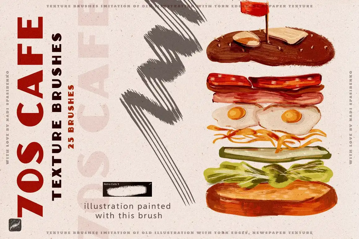70s Cafe Procreate Texture Brushes 9 70s cafe procreate texture brushes (3) 55119