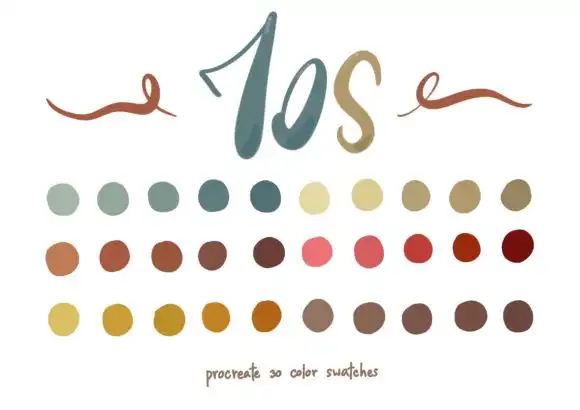 70s Procreate Color Palettes