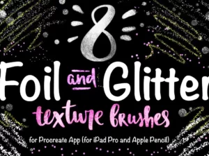 8 foil & glitter procreate brushes (2) 49409