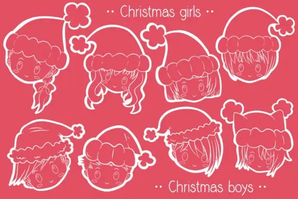Christmas Cartoon Stamp Brush Procreate 3 christmas cartoon stamp brush procreate graphics 5709248 2 580x387 57872