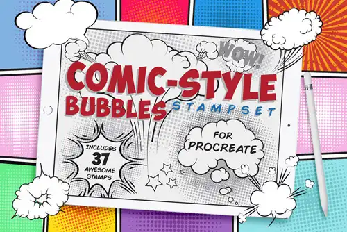 Comic Bubble Procreate Stamp 7 comic bubble procreate stamp 53307