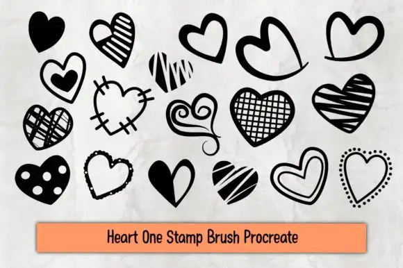 Heart One Stamp Brush Procreate