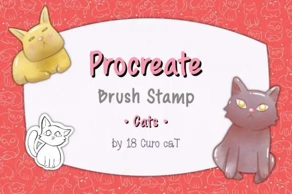 Procreate Brush Stamp Cats