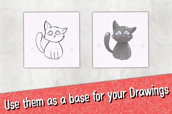 Procreate Brush Stamp Cats 3 procreate brush stamp cats graphics 9437500 3 580x386 57596