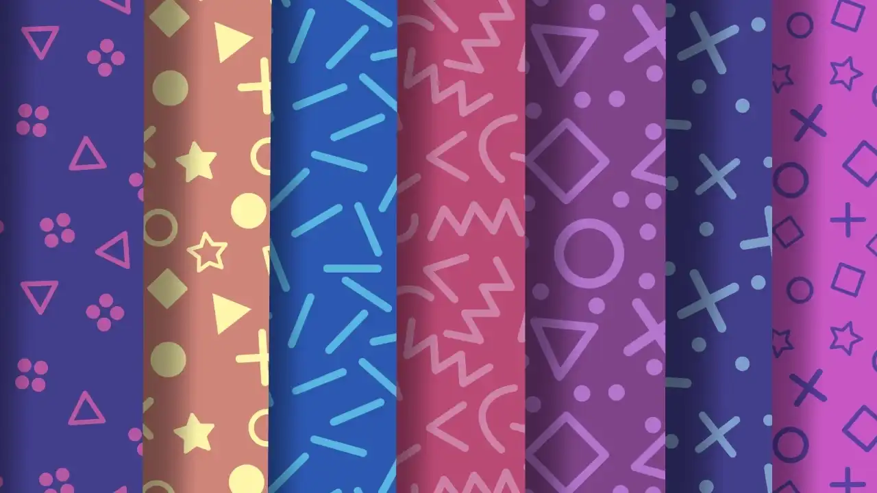 Procreate Seamless Memphis Pattern Brushes 4 procreate seamless memphis pattern brushes (2) 64559