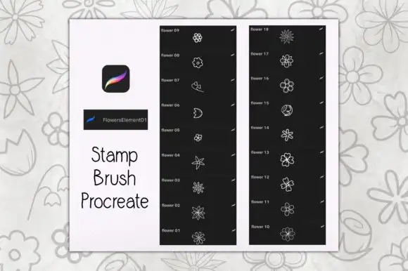 Stamp Brush Procreate Flowers 01 4 stamp brush procreate flowers element graphics 6630423 1 1 580x386 57406