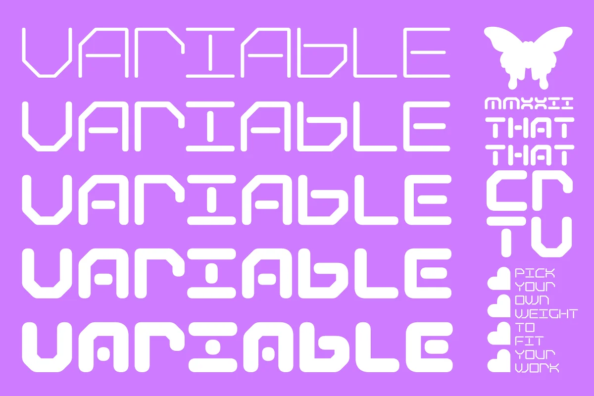 Y2K Variable Font: Fluta 9 thatthatcreative y2k variable font fluta (7) 57916