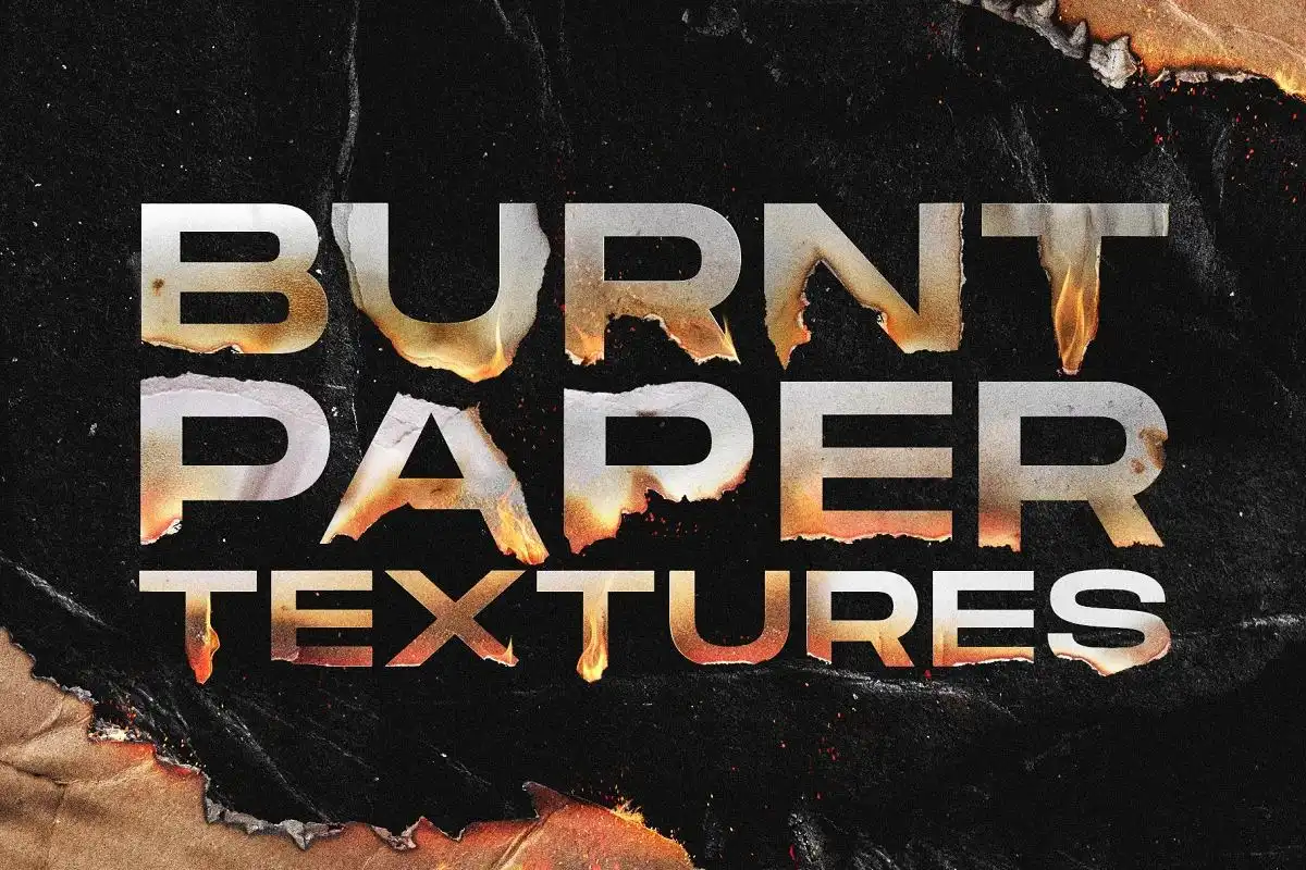 Torn and burned paper textures