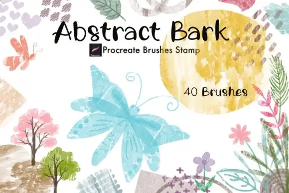 Abstract Bark Procreate Brushes Stamp