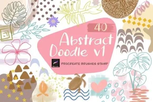 Abstract Doodle V1 Procreate Brushes Sta