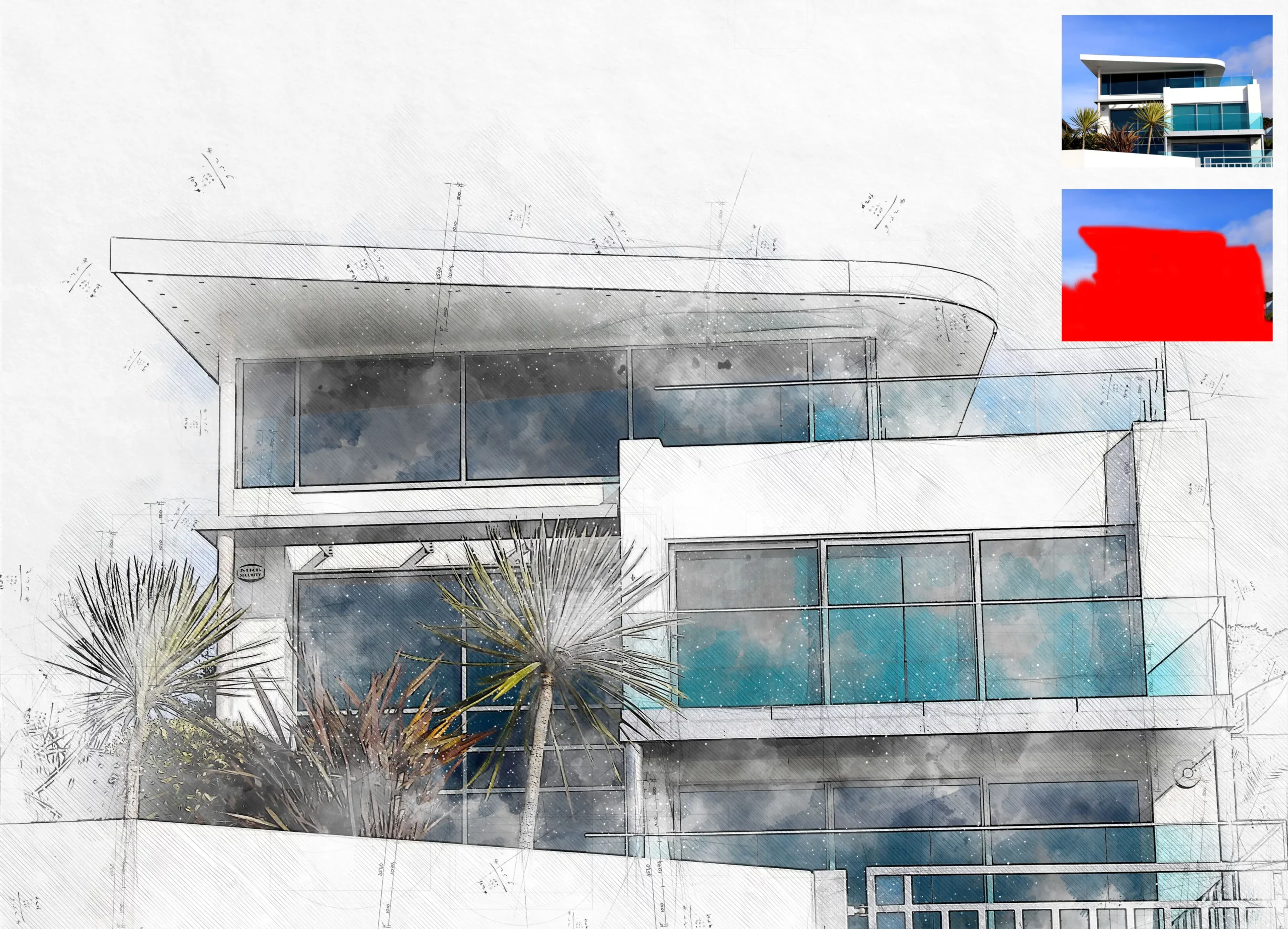 Arquitectura - Architecture Sketch Photoshop Action 4 arquitectura architecture sketch photoshop action (5) 47238