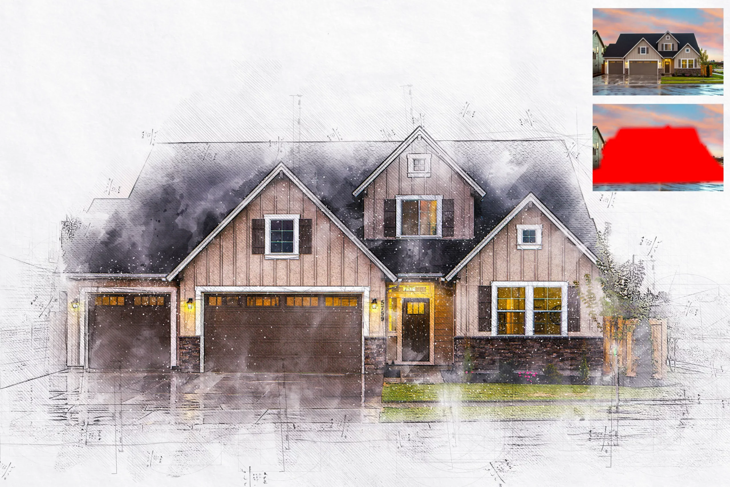 Arquitectura - Architecture Sketch Photoshop Action 3 arquitectura architecture sketch photoshop action (9) 47239